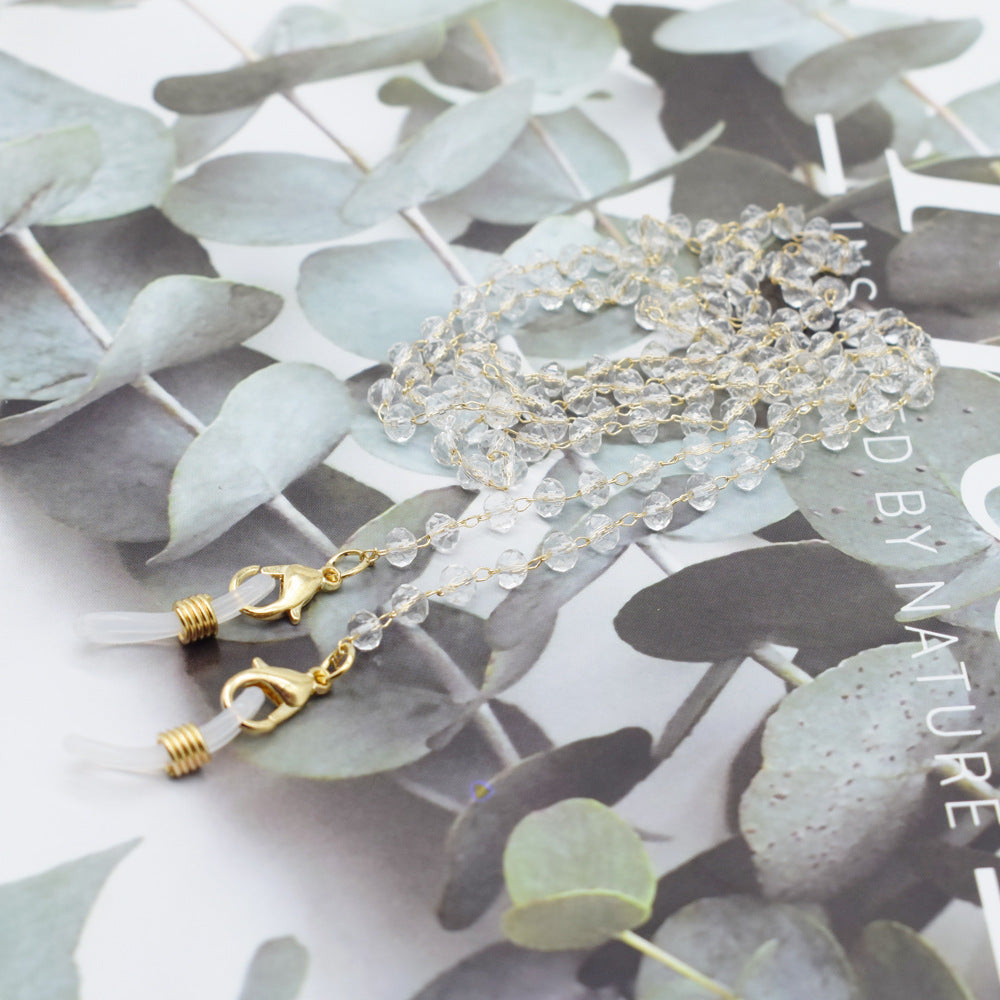 Elegant Floral-Accented Eyewear Chain Bowlift
