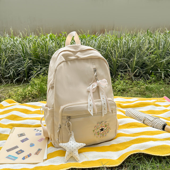 Functional Embroidered Backpack Bowlift