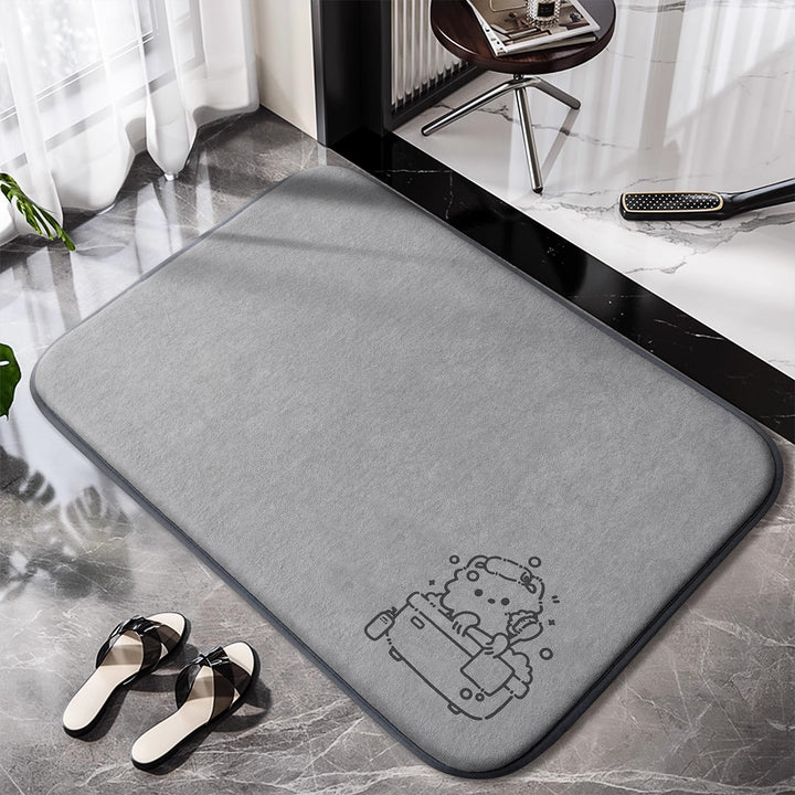 Non-slip bathroom rug with charming design Bowlift