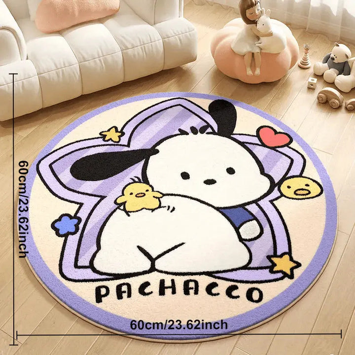 Cartoon-Themed Plush Area Rug for Indoor Display