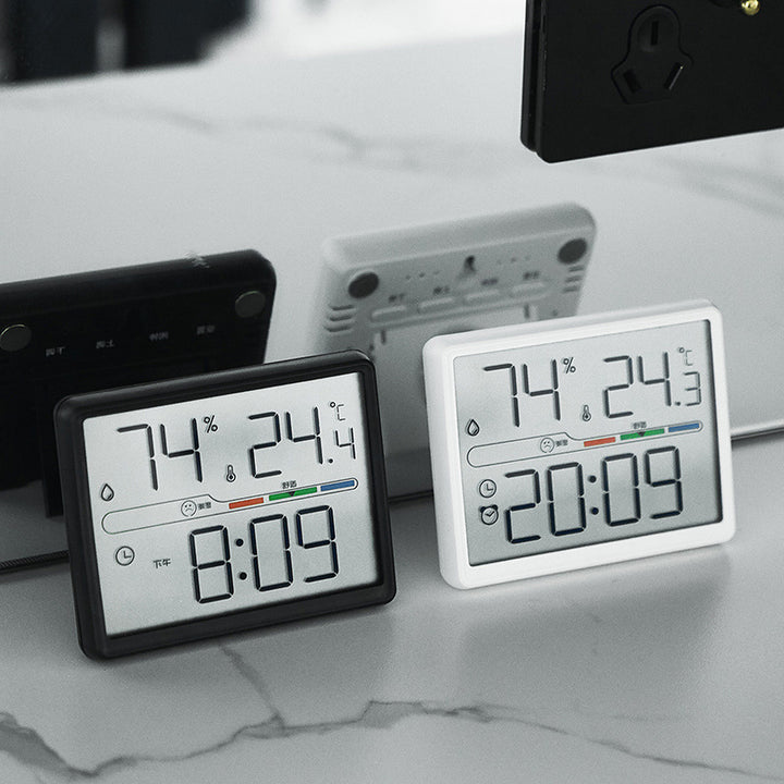 Digital Thermo-Hygrometer Alarm Clock Bowlift