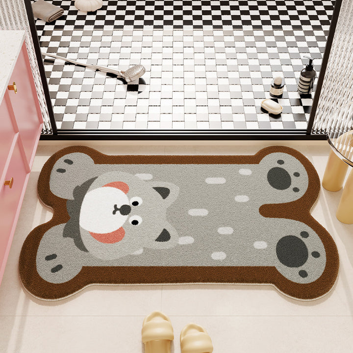 Plush Bear-Shaped Bath Mat
