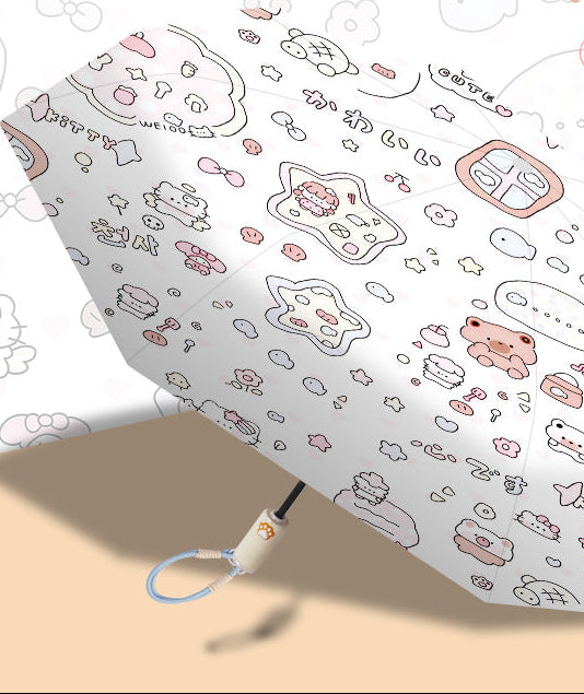 Women's Foldable Umbrella with Cute Unicorn Design Bowlift