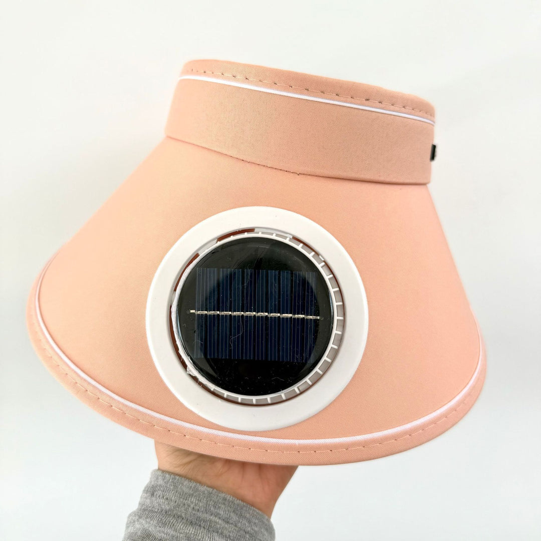 Lightweight foldable sunshade with integrated solar module and quiet fan Bowlift
