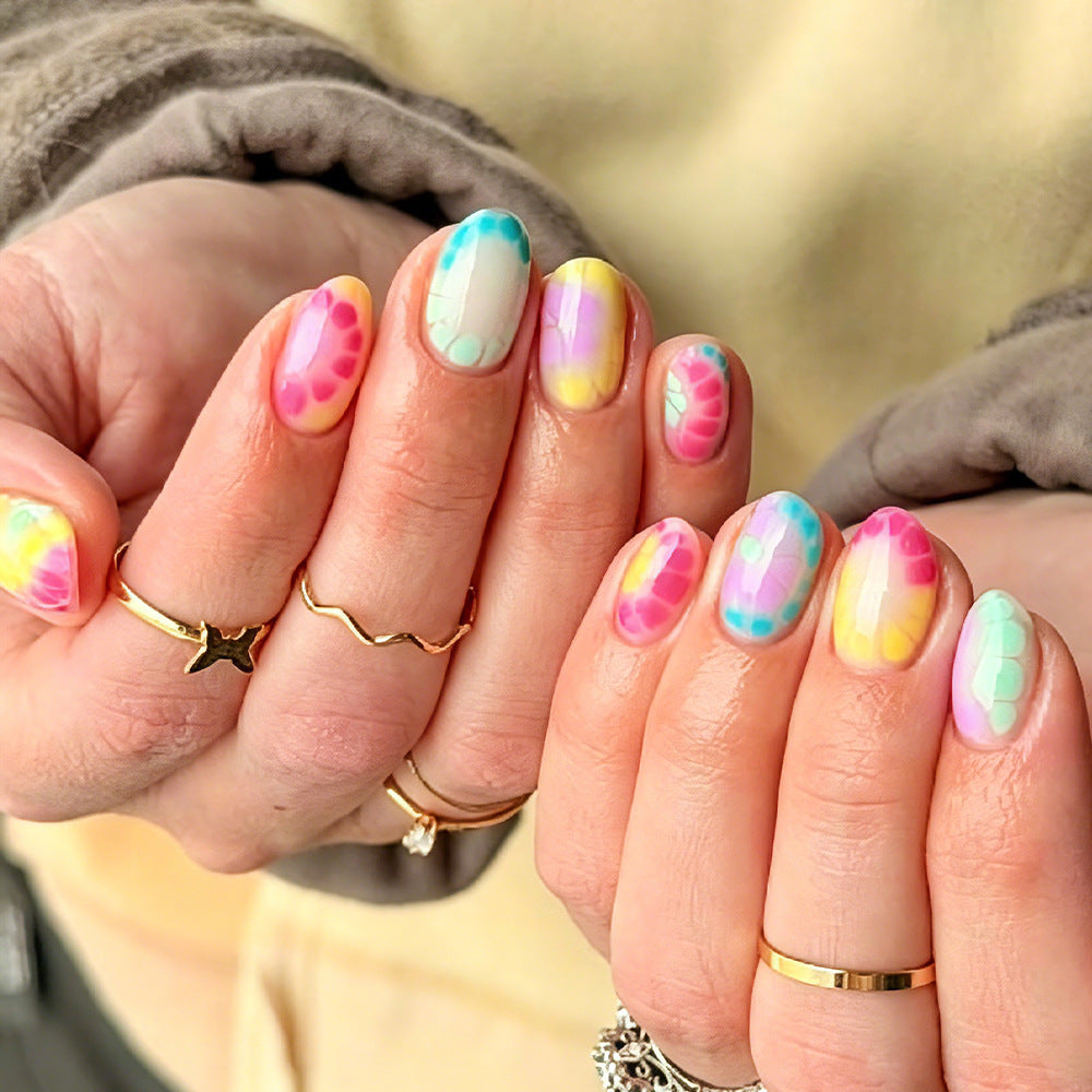 Artistic Watercolor Nail Art Bowlift