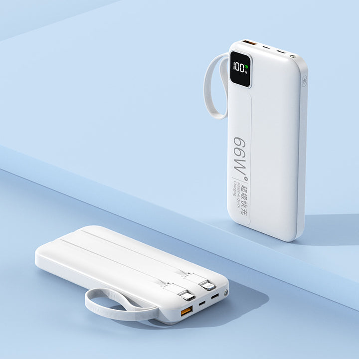 High-performance power bank with integrated charging cables and digital display Bowlift