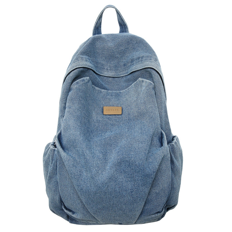 Casual Denim School Backpack Bowlift
