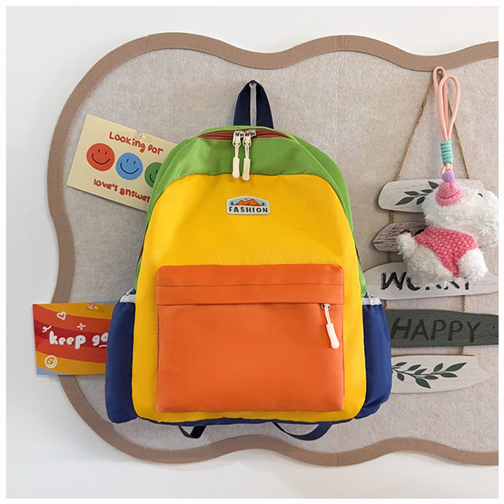 Trendy Color-Blocked Backpack