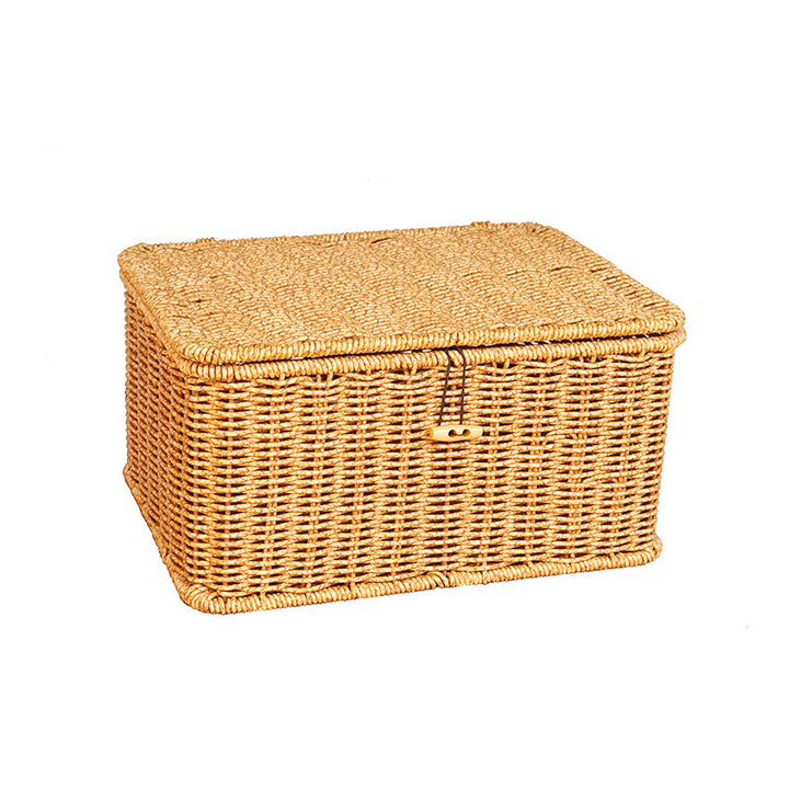 Handcrafted Wicker Storage Chest Bowlift