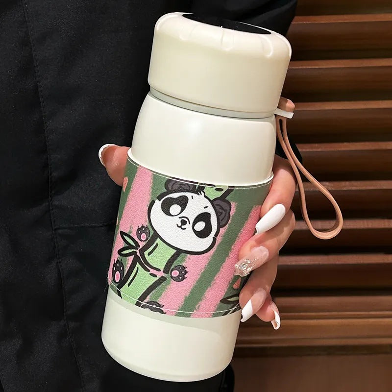 Women's insulated bottle with playful panda design Bowlift