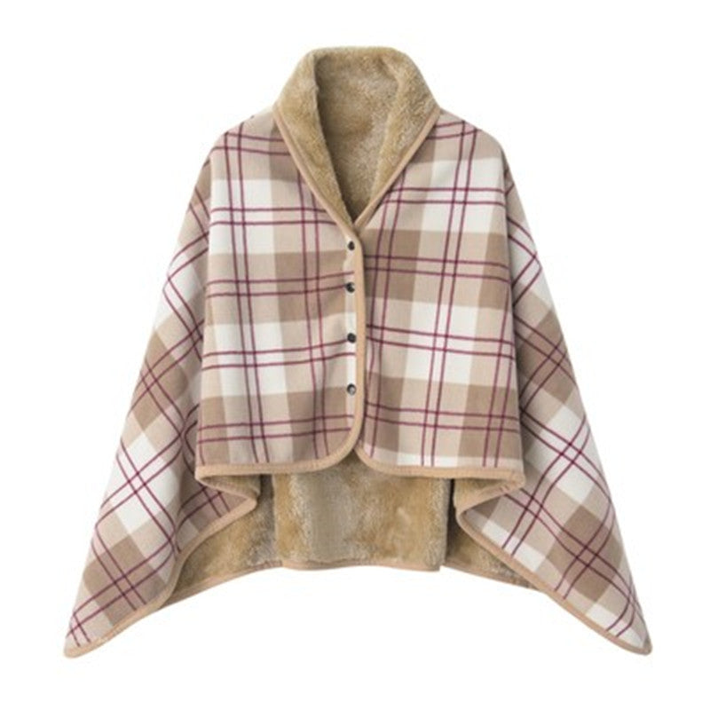 Women Cozy Warm Keeping Poncho Blanket Bowlift