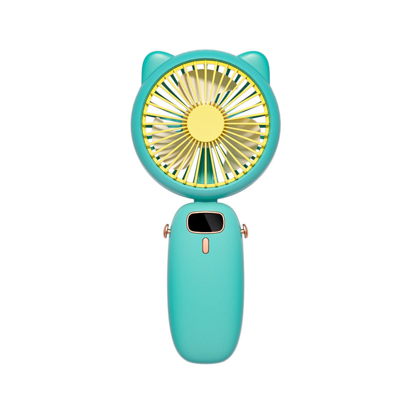 Cute Cat-Themed Handheld Fan Bowlift