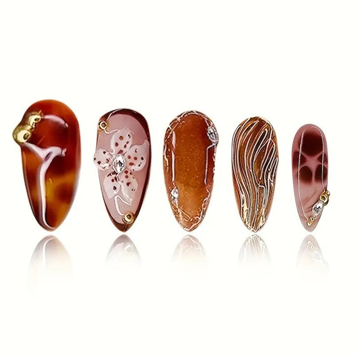 3D Floral Acrylic Nail Enhancements Bowlift 1787977799
