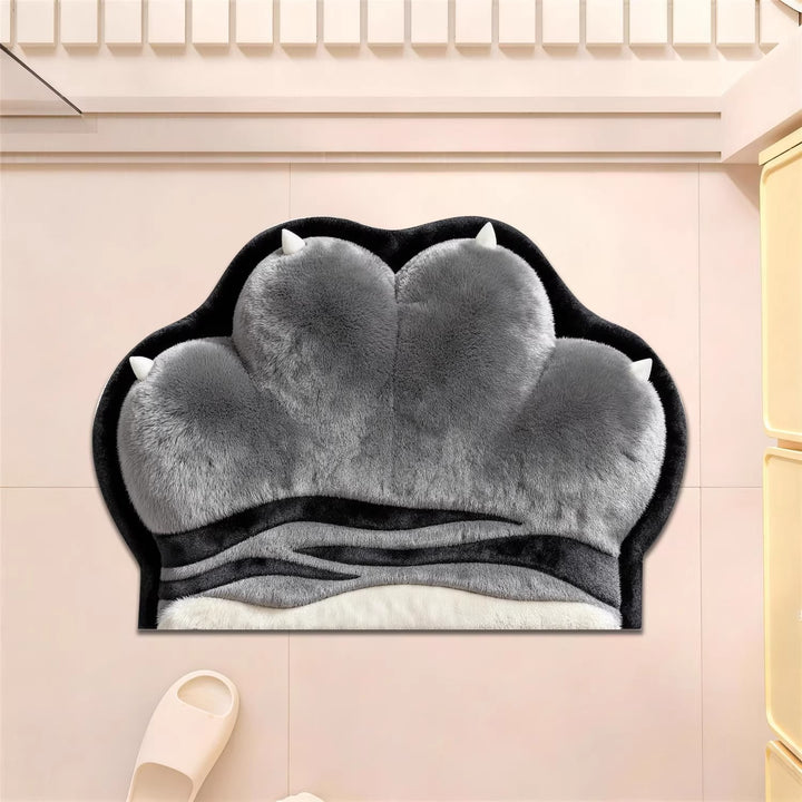 Plush Cat Paws Decorative Bath Mat