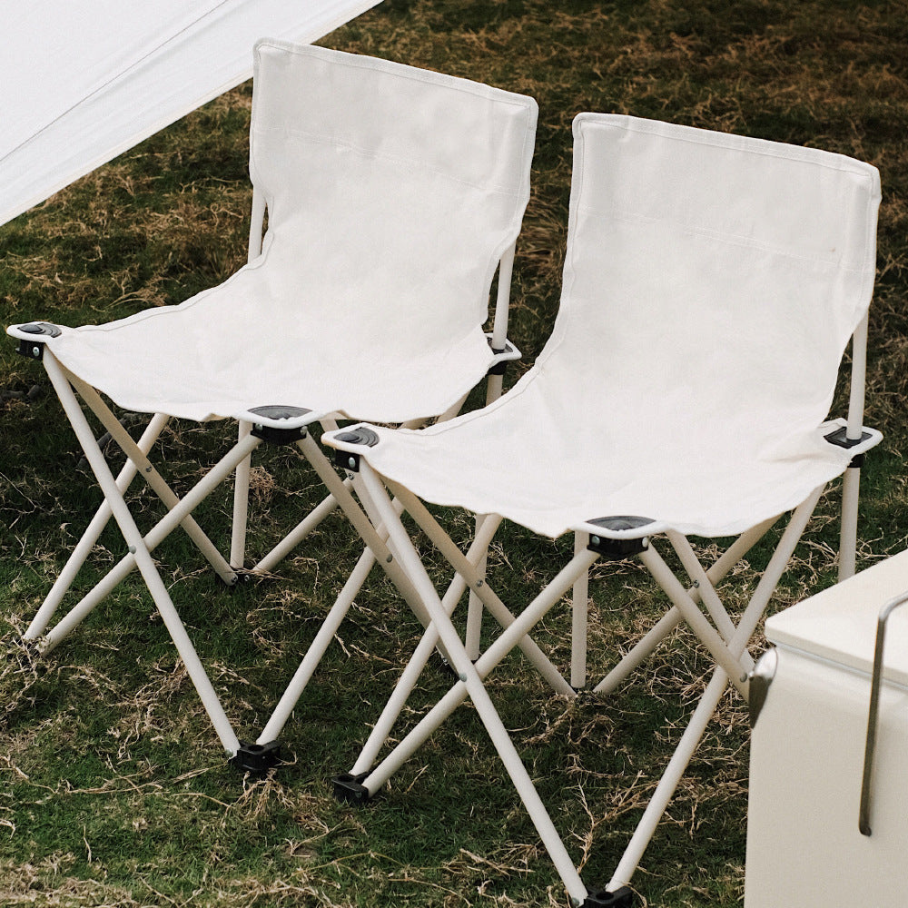 Folding chair with ergonomic backrest and sturdy frame Bowlift