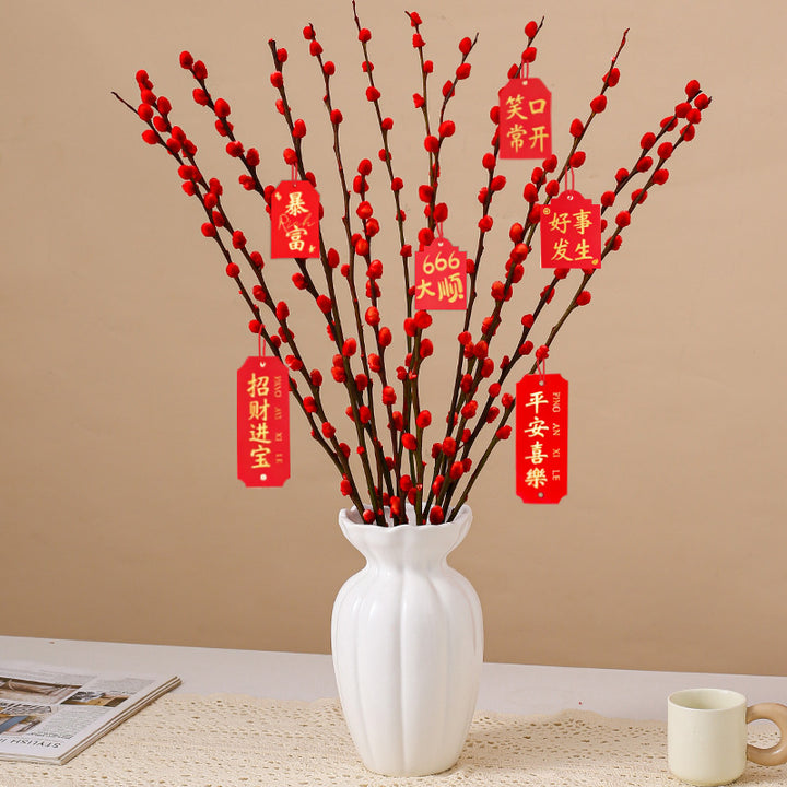 Silver Willow Decorative Branch Vase