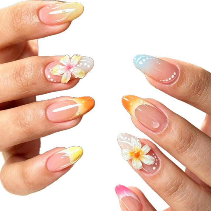 Floral and Ombre Press-On Nail Art Set Bowlift