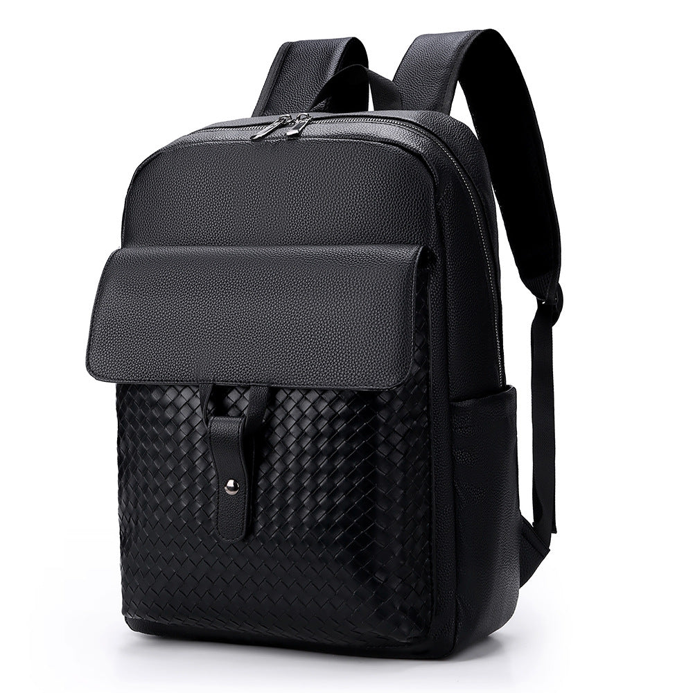Elegant Textured Leather Backpack Bowlift