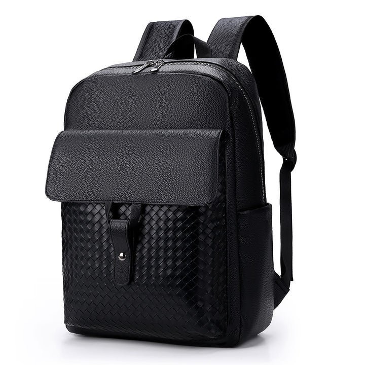 Elegant Textured Leather Backpack Bowlift