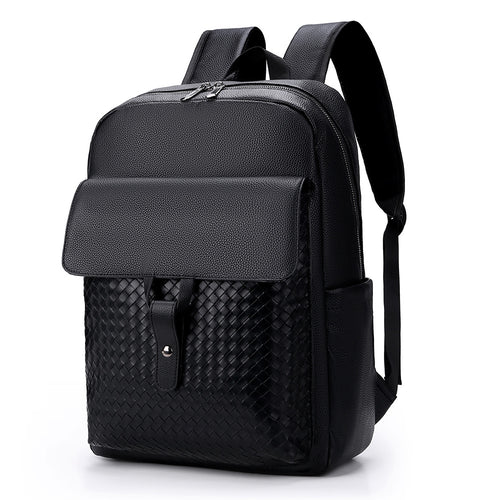 Elegant Textured Leather Backpack Bowlift