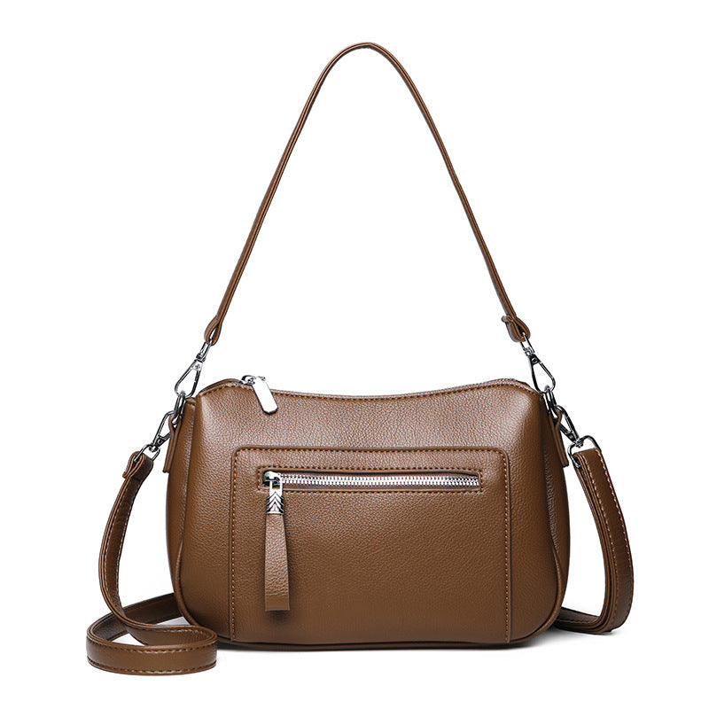 Casual Leather Crossbody Bag Bowlift