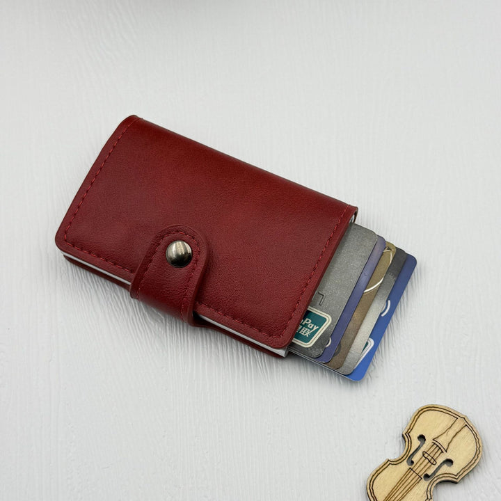 RFID-Blocking Leather Card Wallet