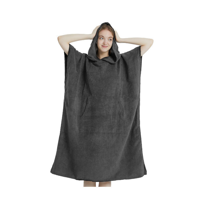 Fluffy Hooded Bath Poncho Bowlift