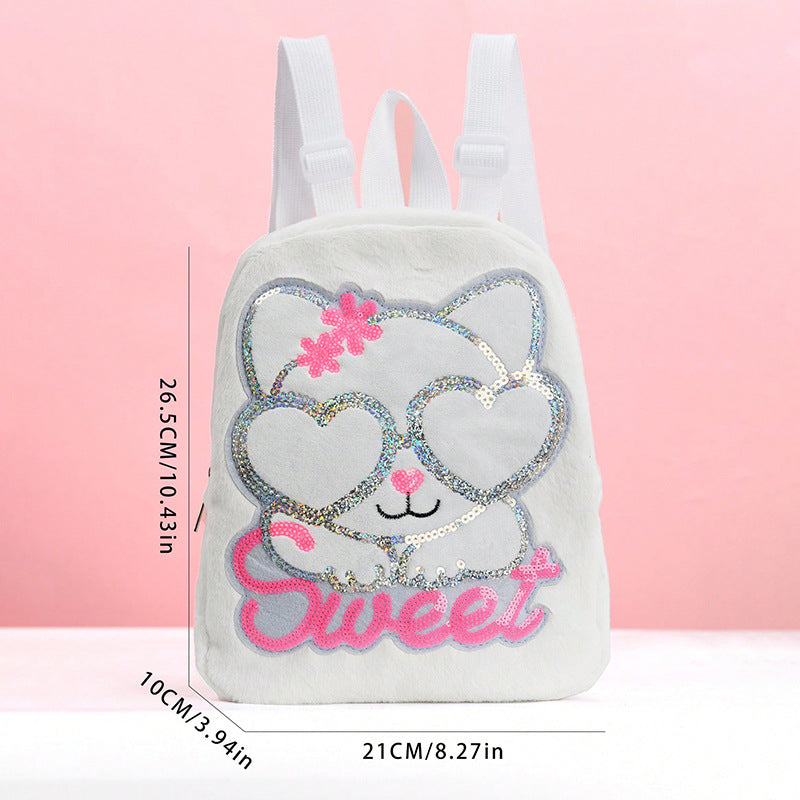 Plush backpack with animal design Bowlift