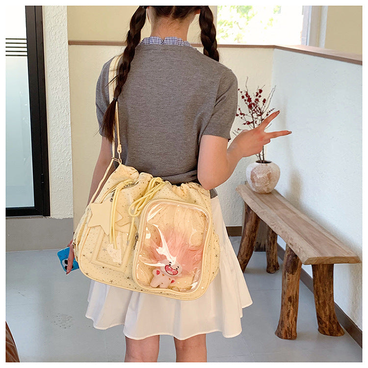 Stylish Multi-Pocket Drawstring Tote Bag Bowlift