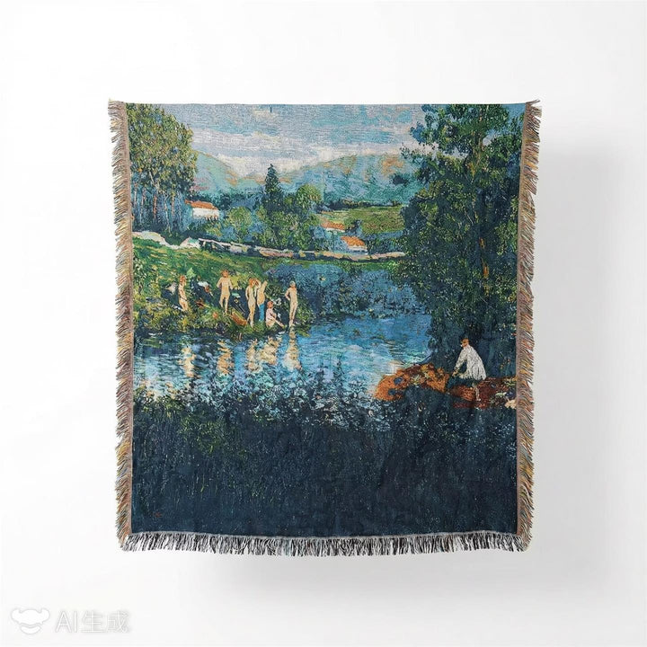 Artistic Landscape Throw Blanket