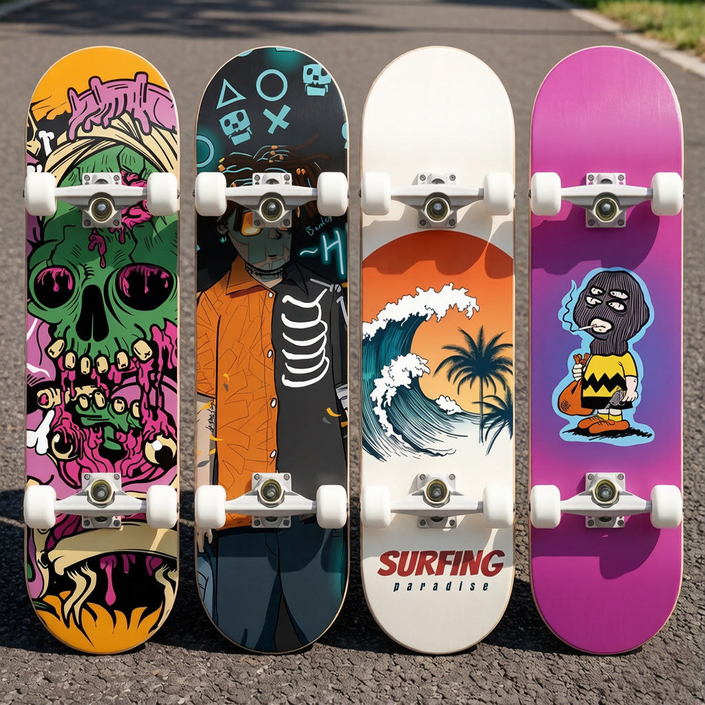 Skateboard with Galaxy Design Bowlift
