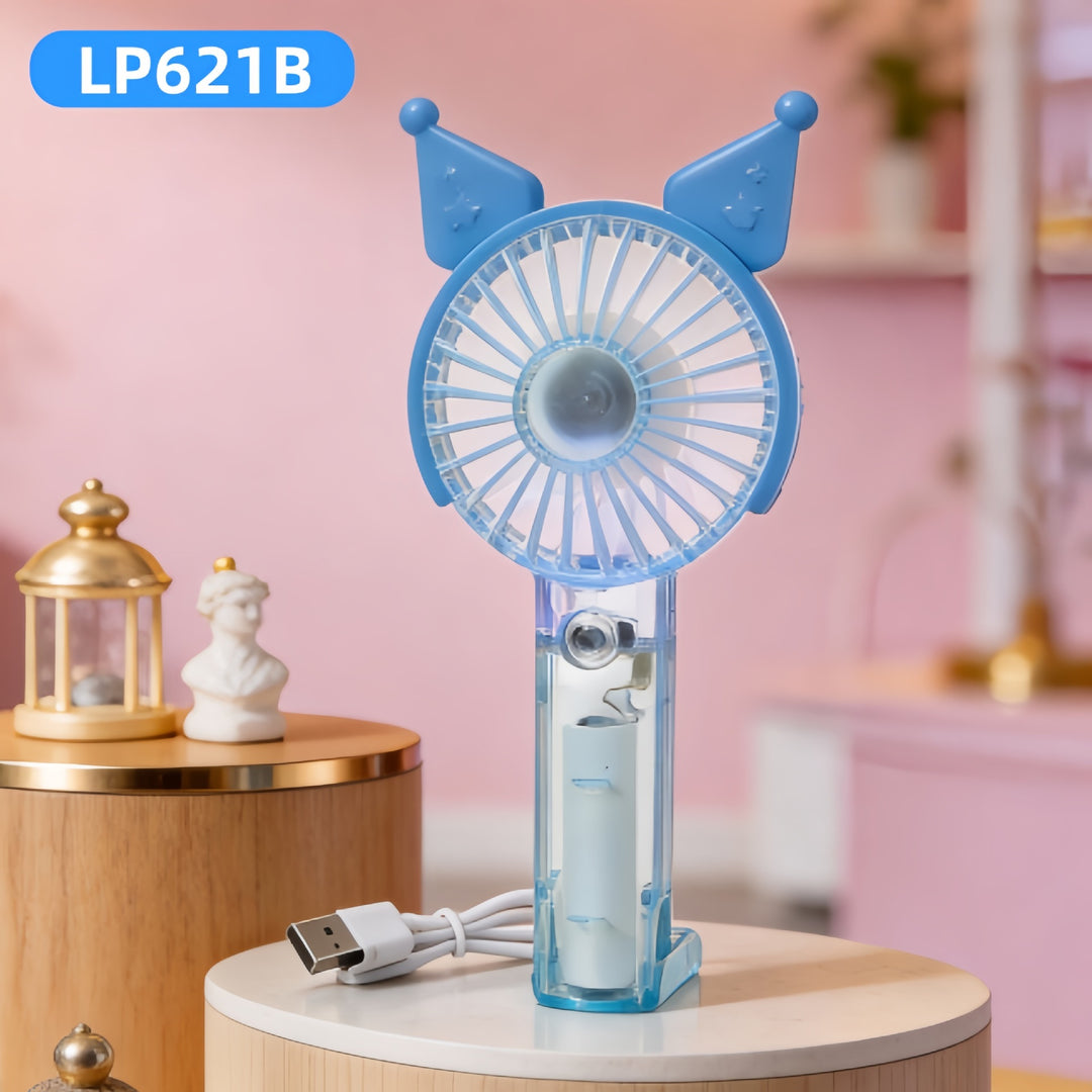 Women's portable handheld fan in playful rabbit design Bowlift