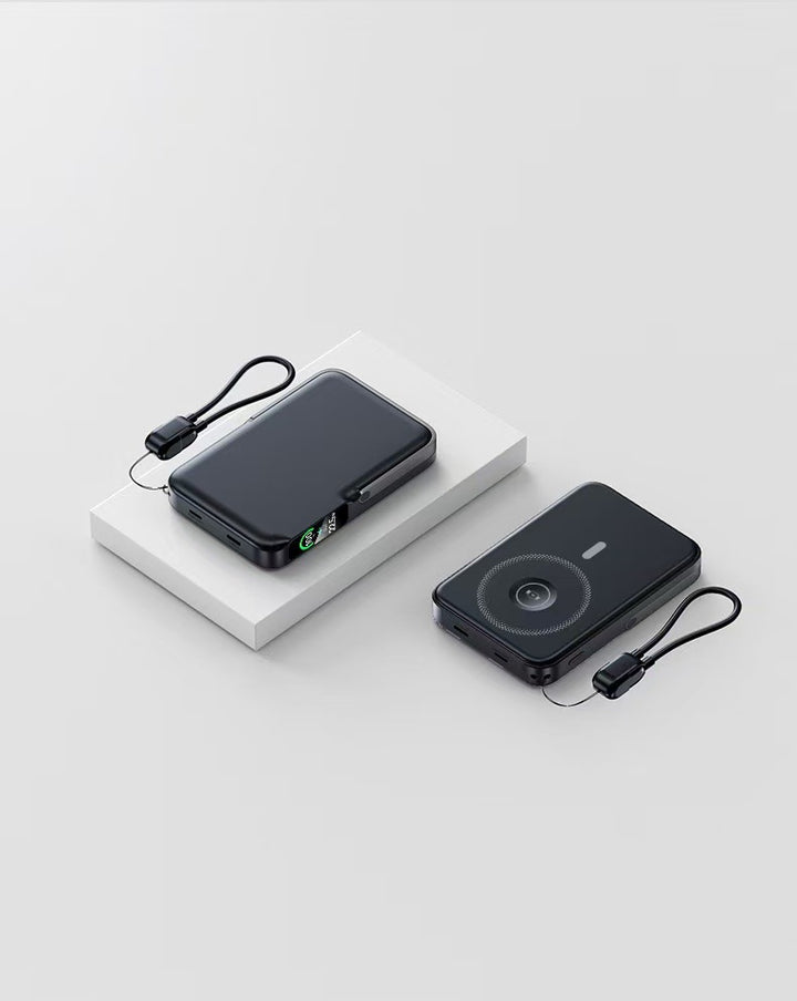 Powerbank with Integrated Wireless Charging Function and LCD Display Bowlift