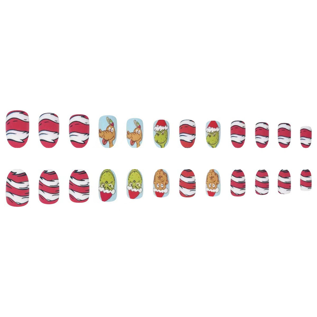 Artificial nail set with festive 3D designs Bowlift