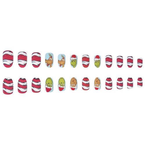 Artificial nail set with festive 3D designs Bowlift