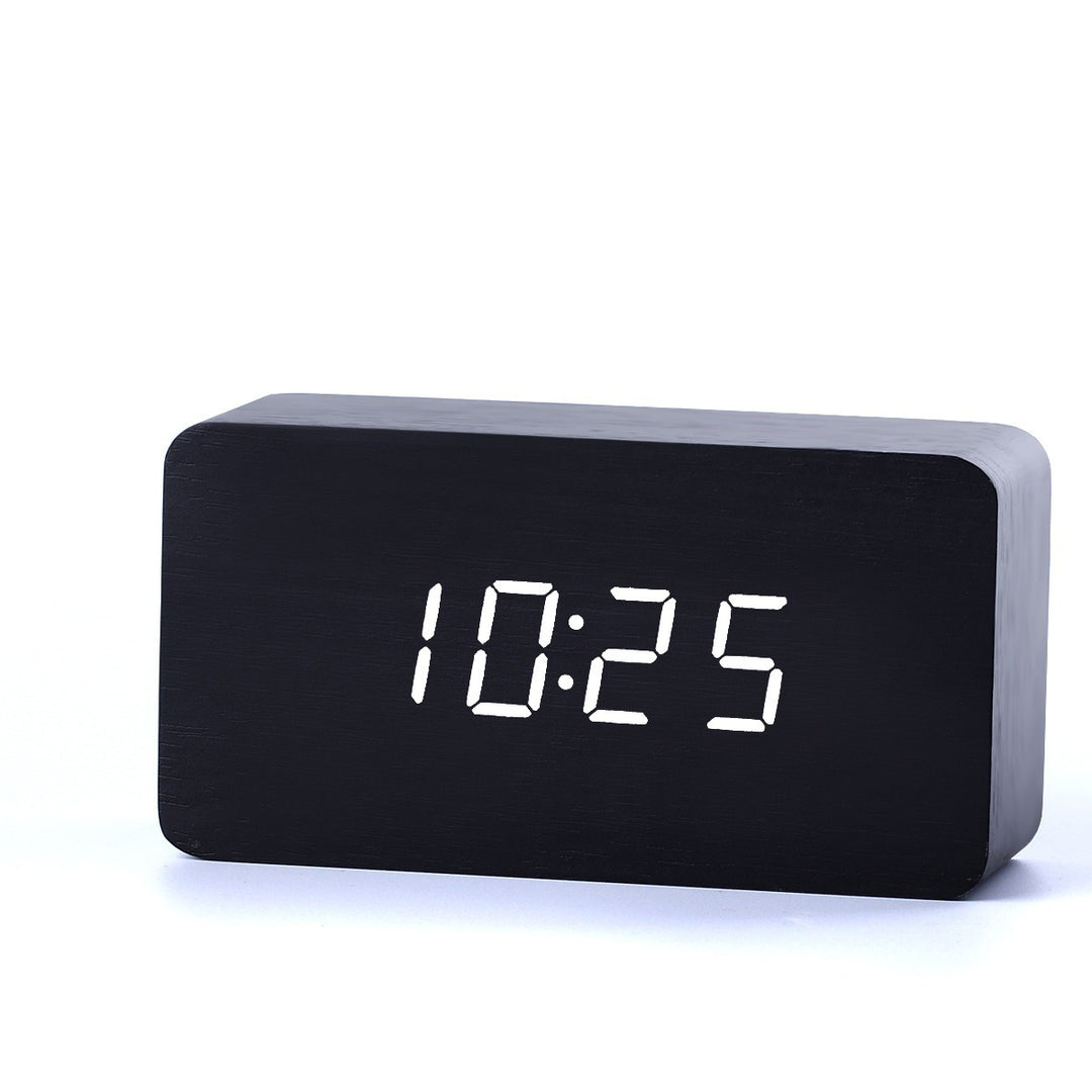 Minimalist LED Wooden Alarm Clock Bowlift