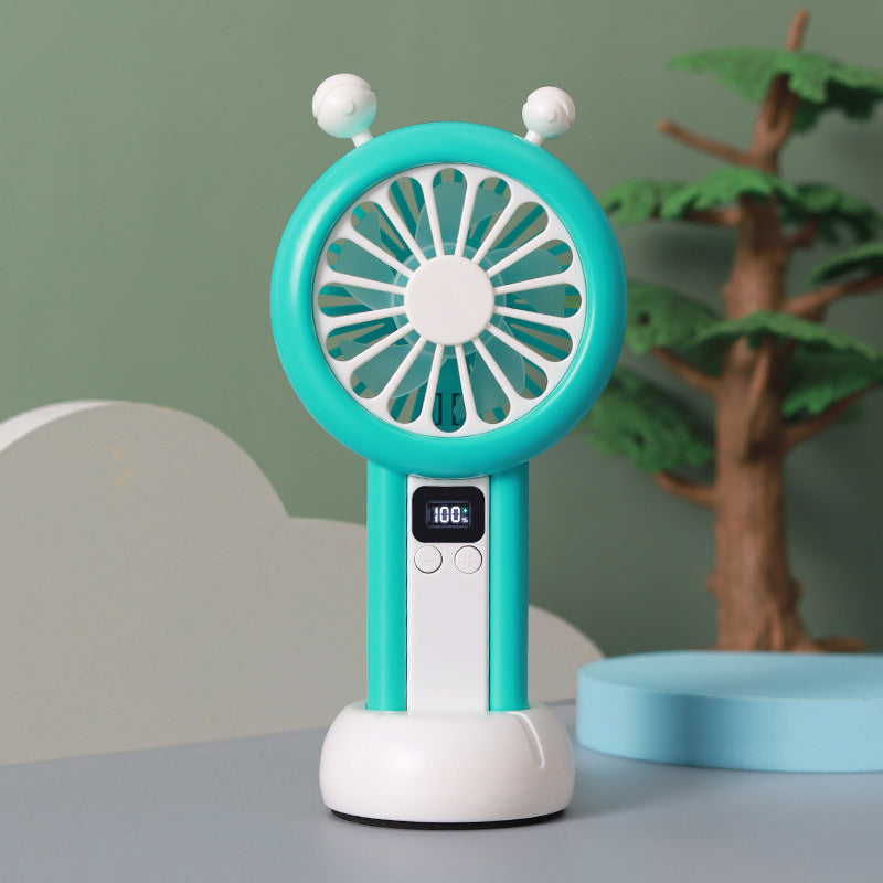 Ladies portable mini fan with LCD display from Bowlift