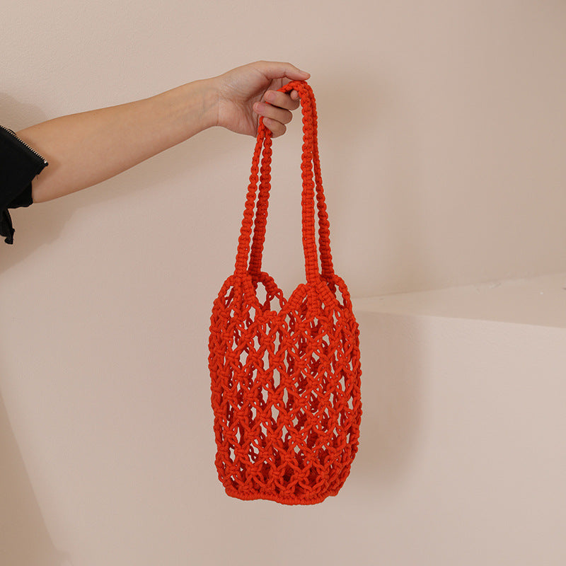 Macrame Tote Bag with Unique Lacing Bowlift