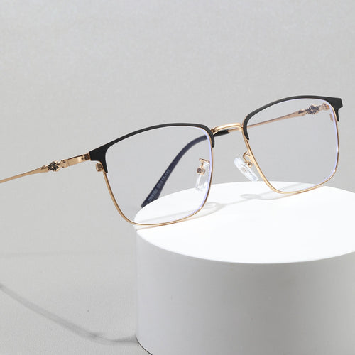 Ladies fashionable square glasses with elegant metal frame Bowlift