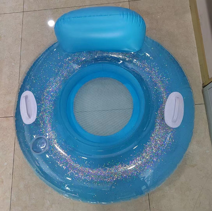 Women's Inflatable Comfort Pool Lounger with View Window Bowlift