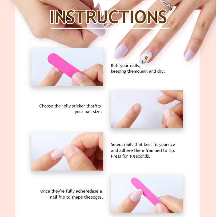 Elegant decorated artificial nail set Bowlift