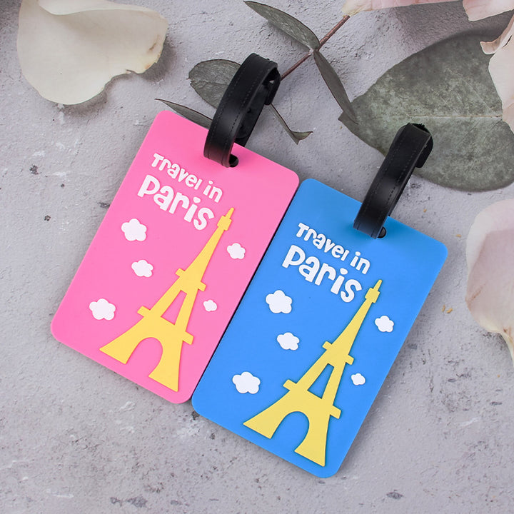 Paris-Themed Luggage Tag Bowlift