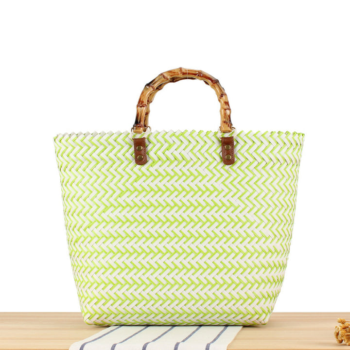Stylish shopping bag made of braided natural material Bowlift