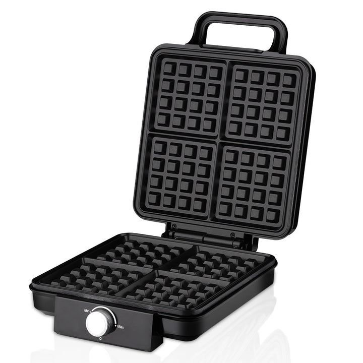 Waffle Iron with Non-Stick Plates and Adjustable Temperature Control Bowlift