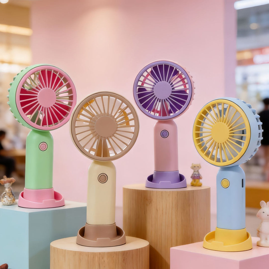 Women Portable Mini Handheld Fan with Flexible Use Bowlift
