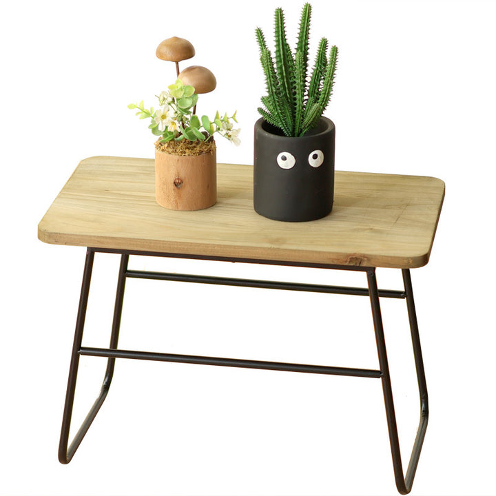 Modern wooden stool with metal frame Bowlift
