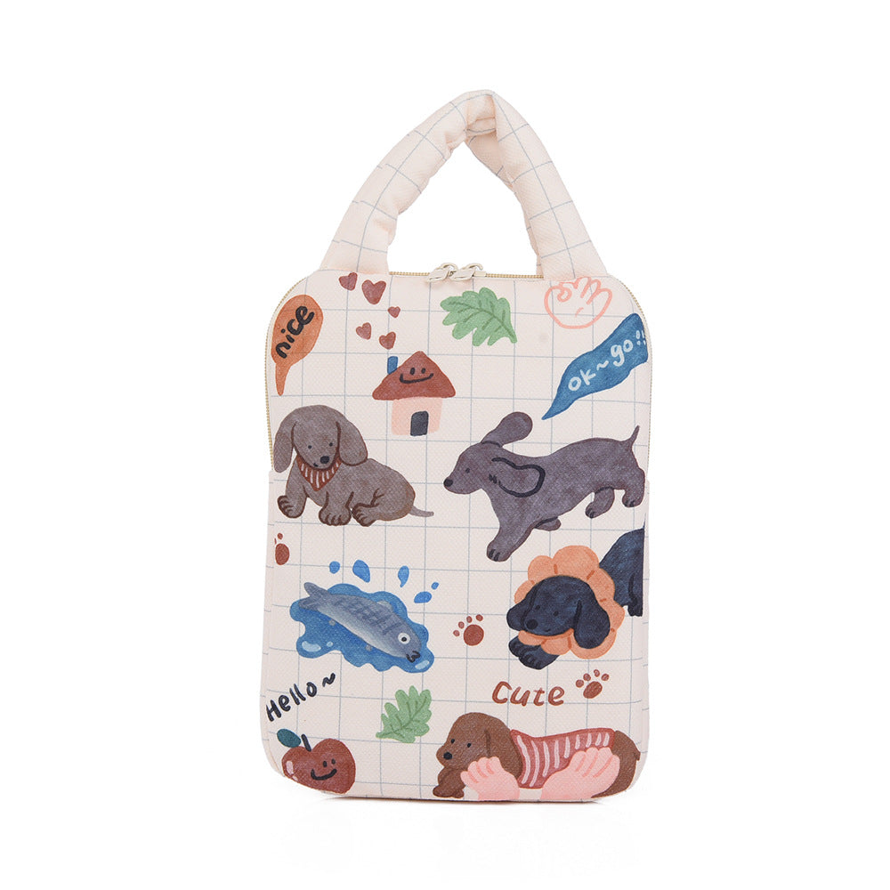 Stylish laptop cover with cute dog design Bowlift