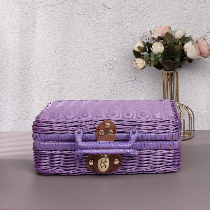 Vintage-Inspired Woven Storage Case Bowlift