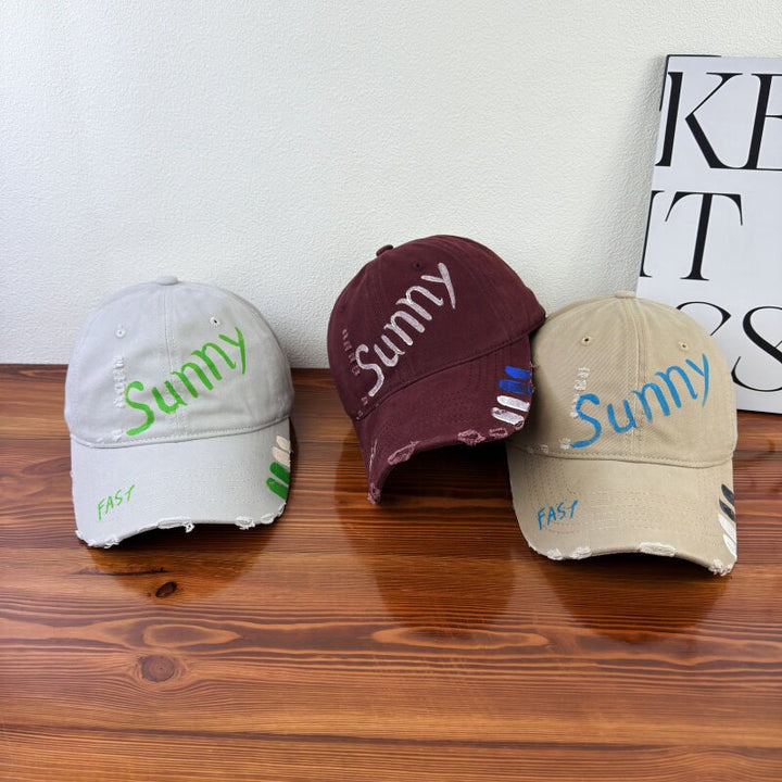 Women's Distressed Graphic Sun Cap Bowlift