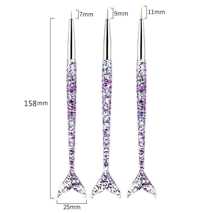 Mermaid Tail Nail Art Brush Set Bowlift